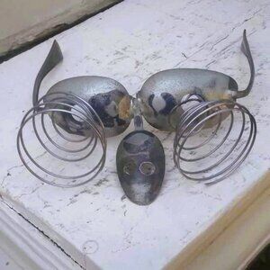 Unique Vintage Handcrafted Steampunk Goggles made from Metal Spoons